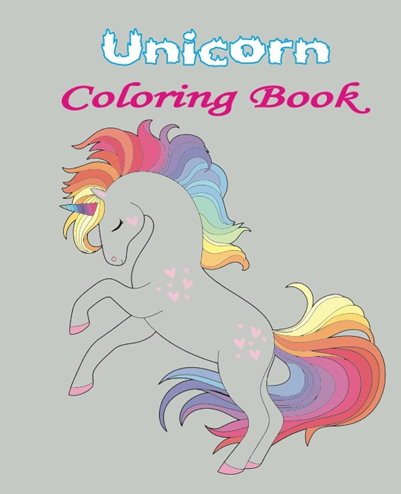 Unicorn coloring book for kids ages