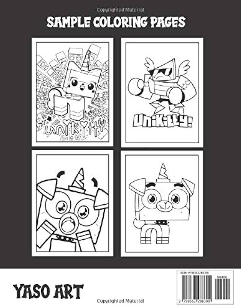 Unikitty coloring book easy coloring book for having fun unleashing artistic abilities relaxation and leave all your stress behind with adorable designs of unikitty by