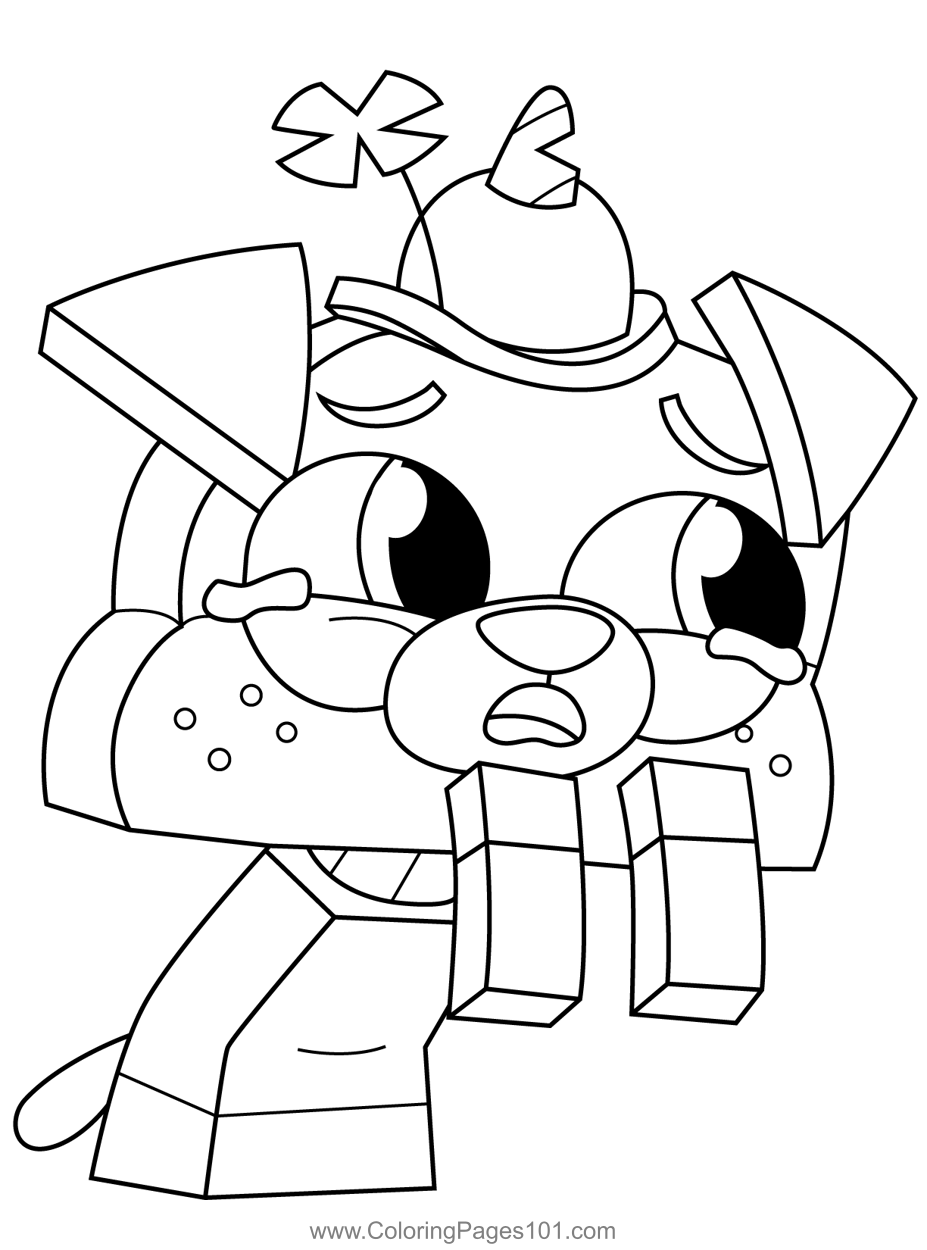 Gluppycorn unikitty coloring page for kids