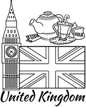 National flag of czech republic coloring page