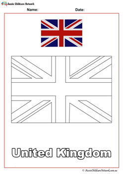 World flags colouring pages