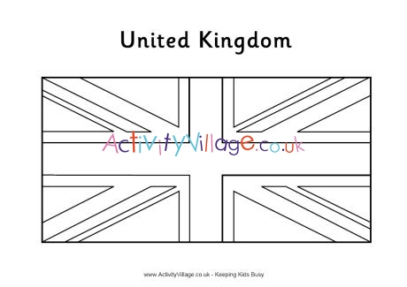 United kingdom flag louring page