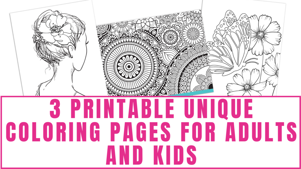 Printable unique coloring pages for adults and kids