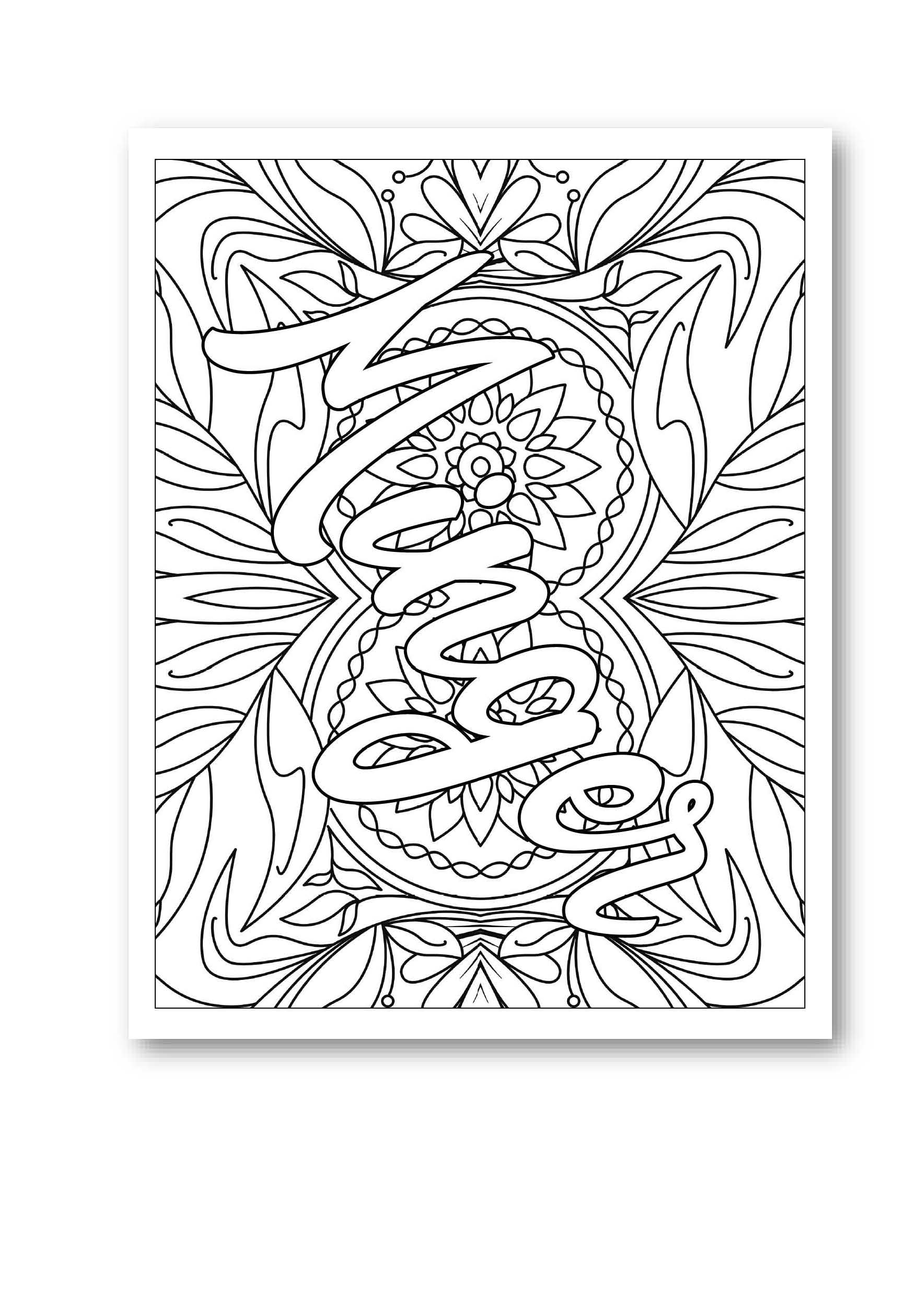 Unique coloring with swear words funny easy mandalas coloring book for adults made by teachers