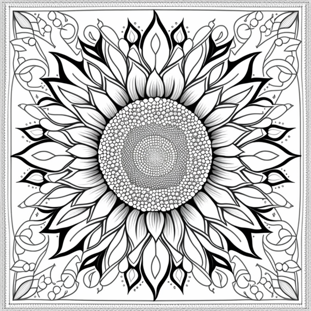 Ai midjourney prompts for geometric flower coloring pages â the ai prompt shop