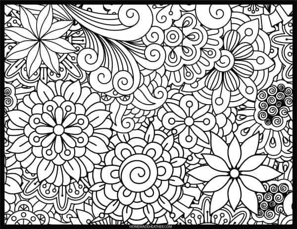Free printable flower coloring pages perfect for teens homemade heather