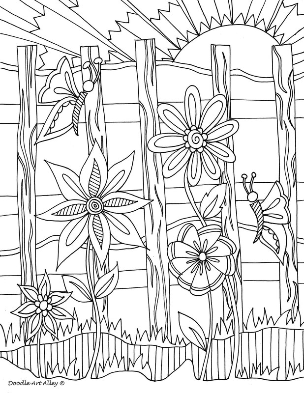 Flower coloring pages
