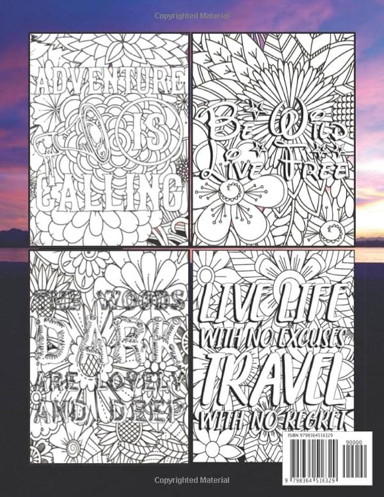 Adventures are the best way to learn an adult coloring book for relaxation and stress