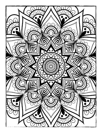 Premium vector unique ideas mandala coloring page for kdp interior
