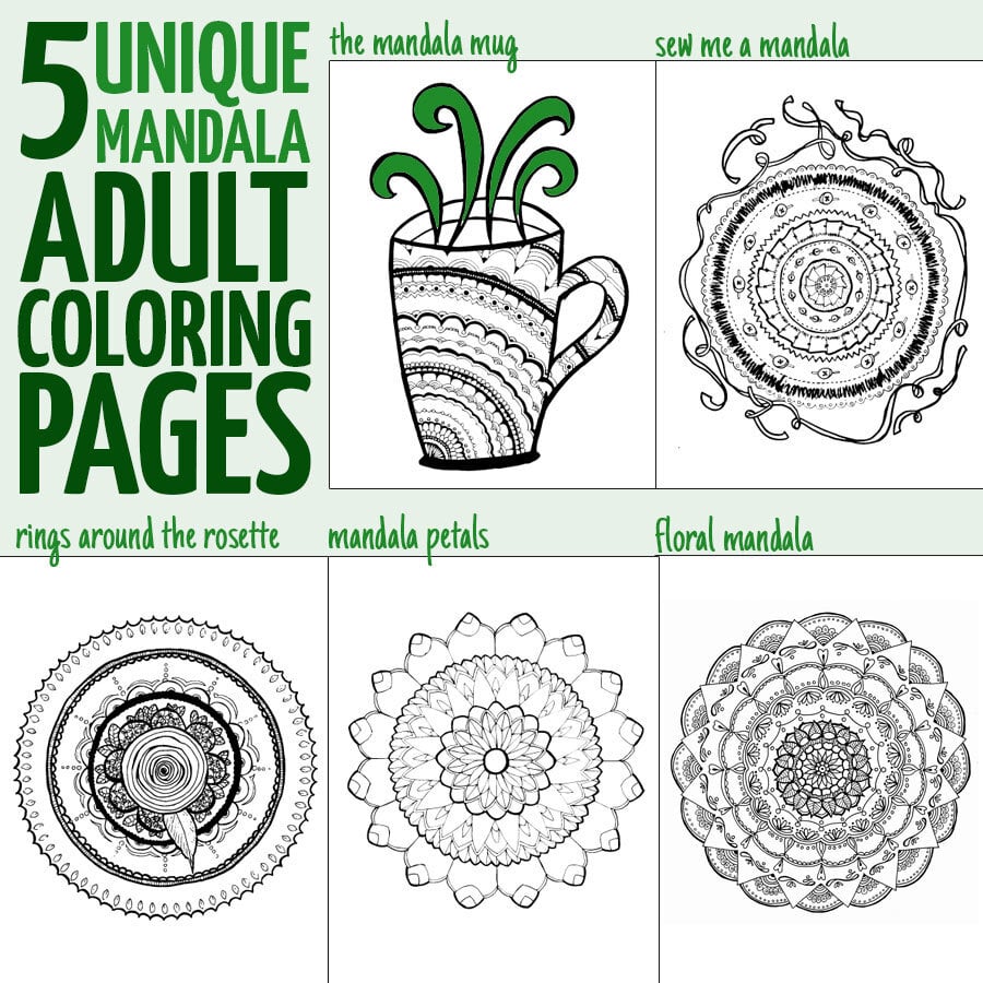 Cool mandala coloring pages for adults moms and crafters