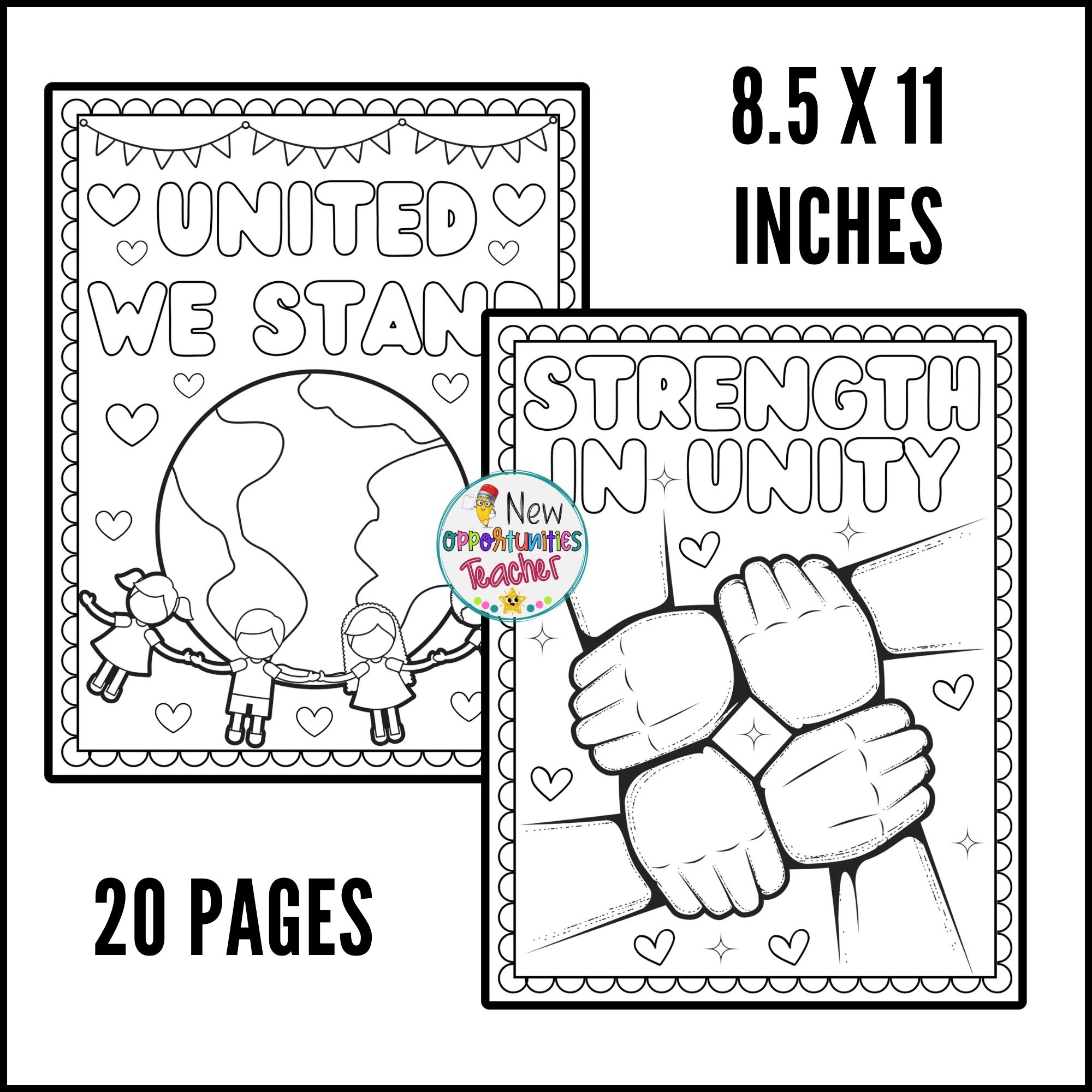 Bullying prevention month coloring pages