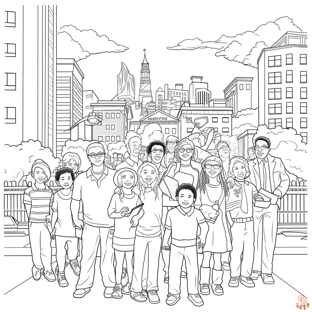 Printable unity day coloring pages free for kids and adults