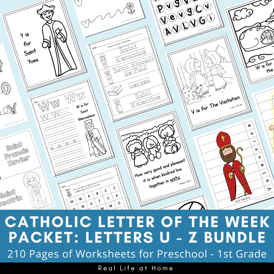 Catholic letter of the week worksheets and coloring pages for u