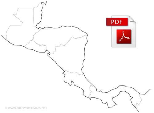 Central america printable pdf maps â
