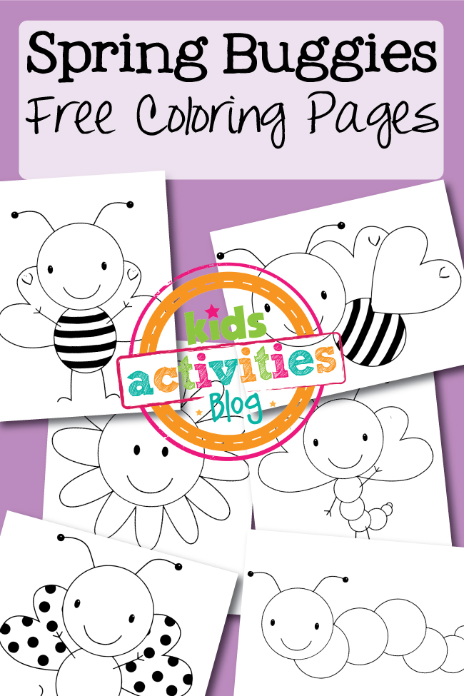 Adorably simple spring bug coloring pages for kids kids activities blog