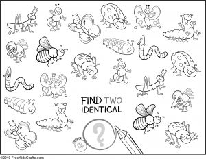 Buggy coloring pages and puzzles