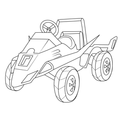 Waluigi racer mario kart coloring page for kids