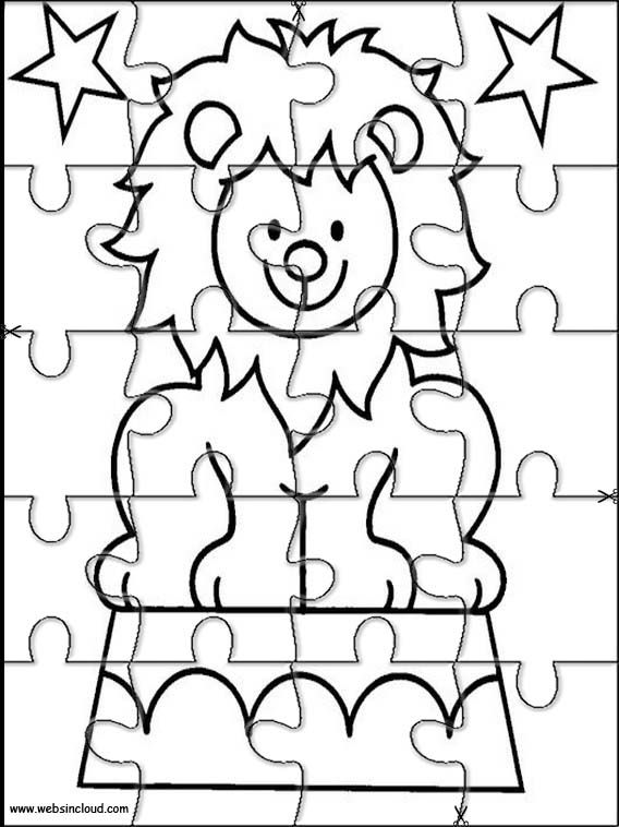 Printable jigsaw puzzles to cut out for kids circus coloring pages jigsaw puzzle crafts puzzle crafts free jigsaw puzzles