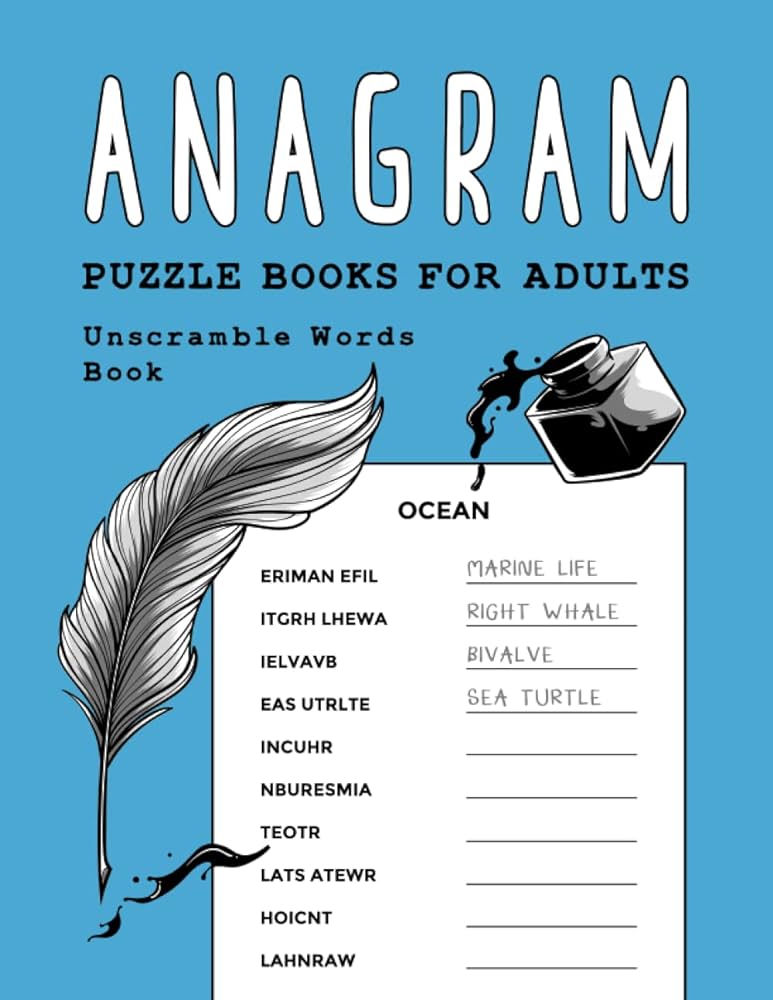 Anagram puzzle books for adults unscramble words book word unscrambler fun learn books