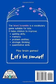 Word scramble puzzles for kids lets be smart activity book unscramble letters to make words x inches improve spelling skill solutions enjoy activity books books