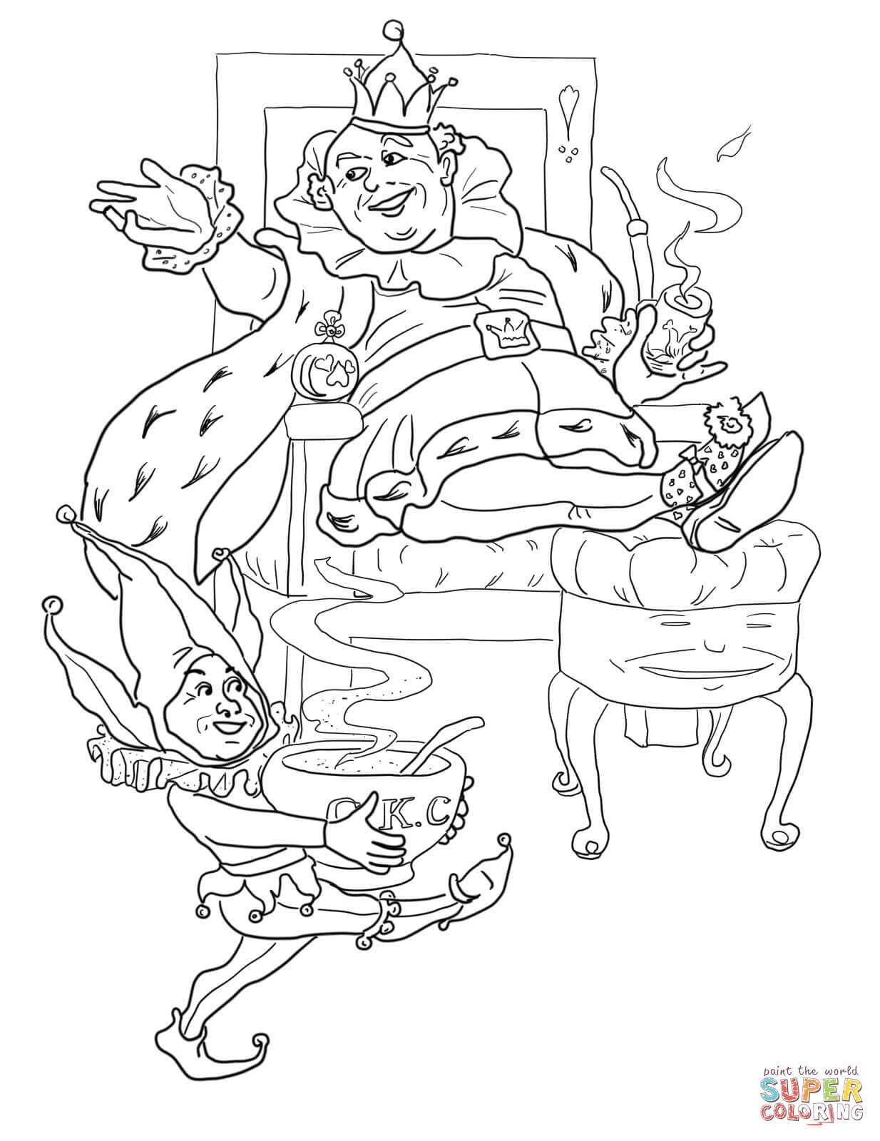 Old king cole coloring page free printable coloring pages