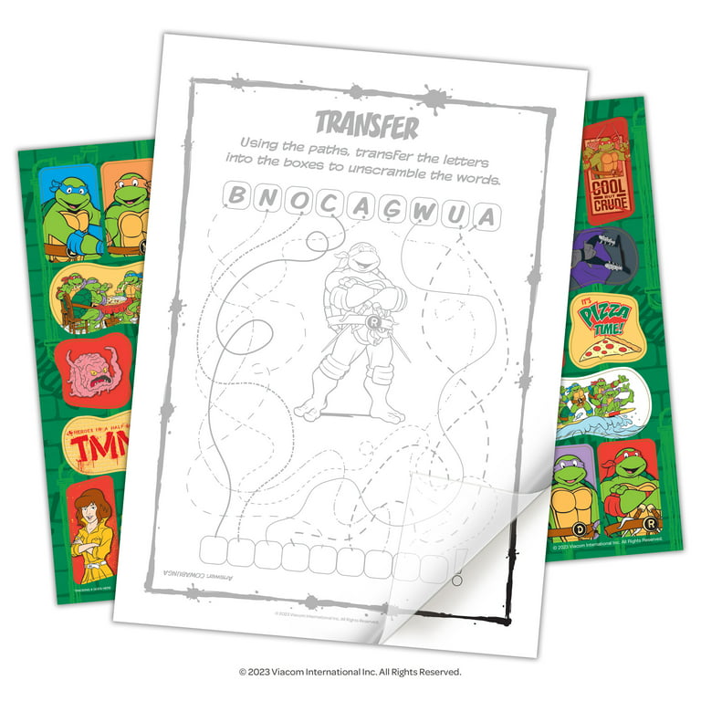 Teenage mutant ninja turtles color and trace activity book pages paperback childrens book