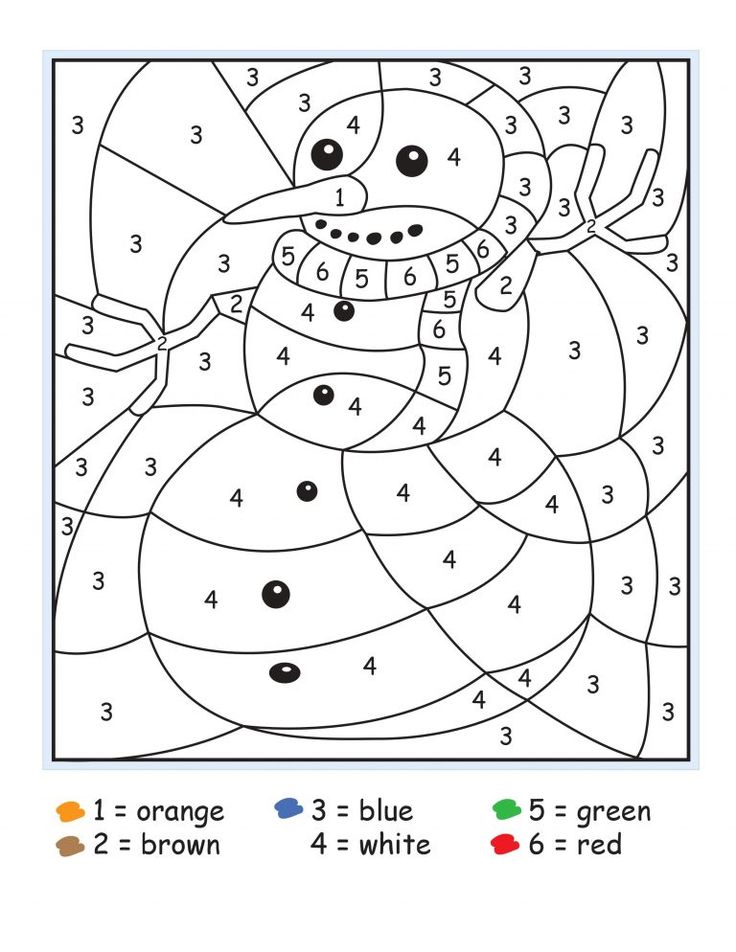 Easy color by number for preschool and kindergarten christmas coloring pages math coloring worksheets christmas color by number