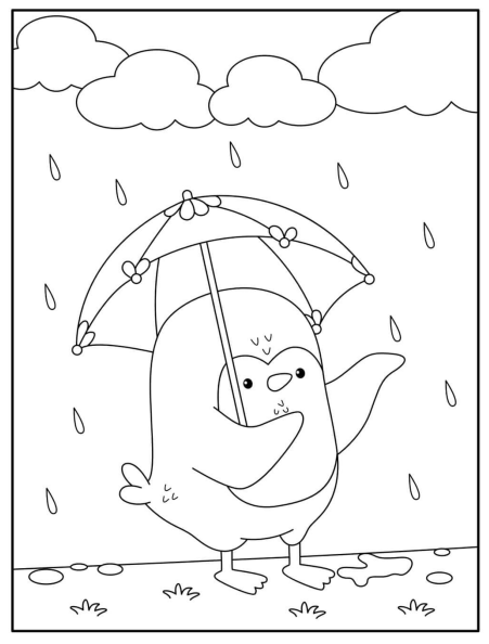 Penguin coloring book for kids made by teachers