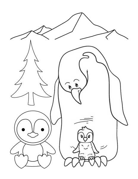 Penguin coloring pages free christmas coloring printables