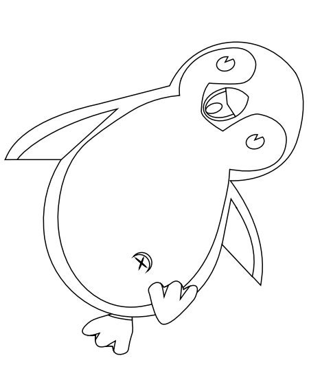 Penguin coloring pages instant download