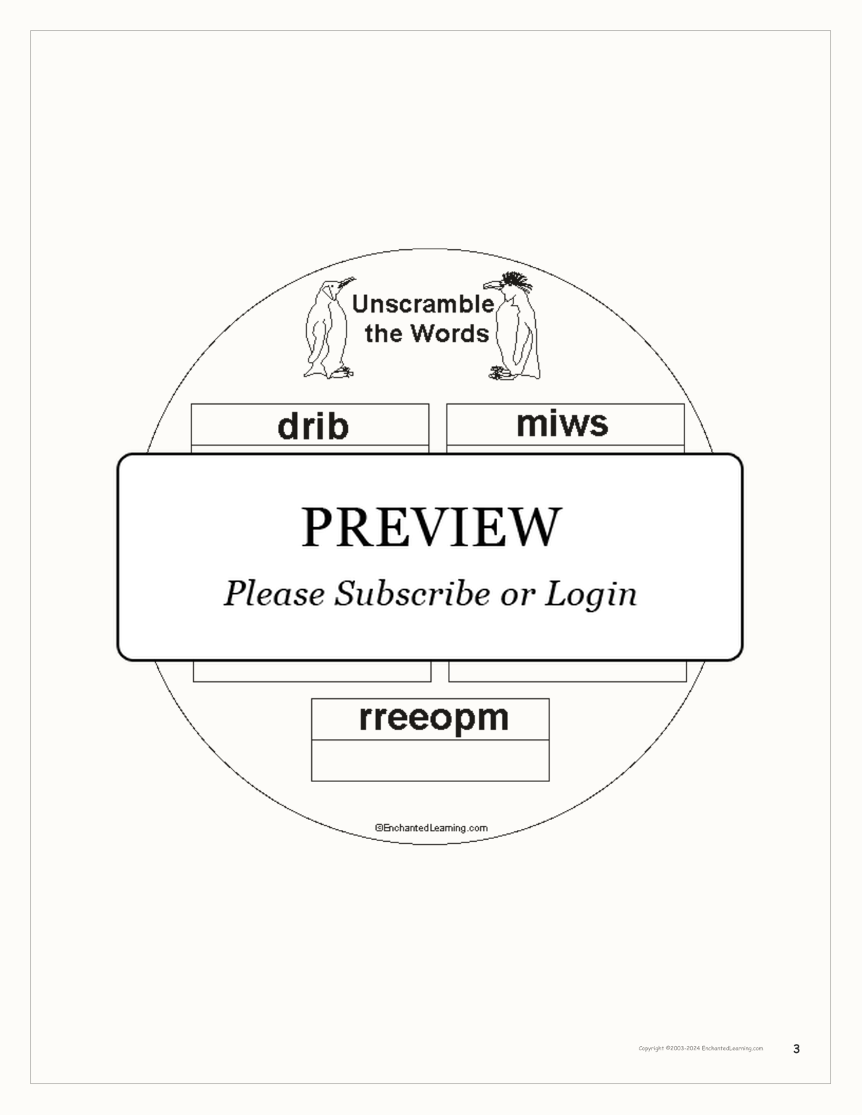 Penguin shape book printouts