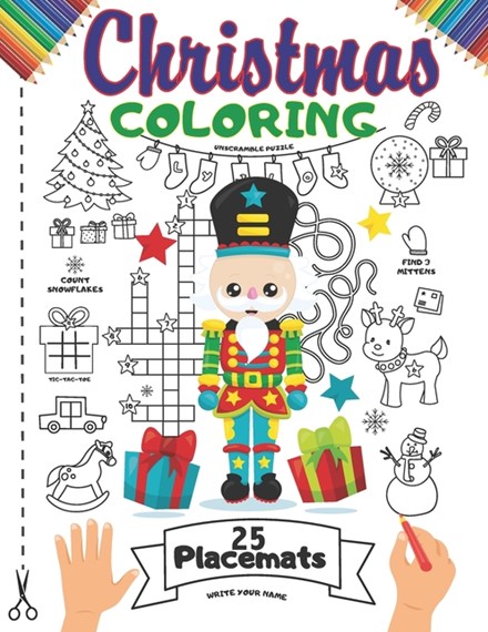 Christmas coloring placemats by mat kidd