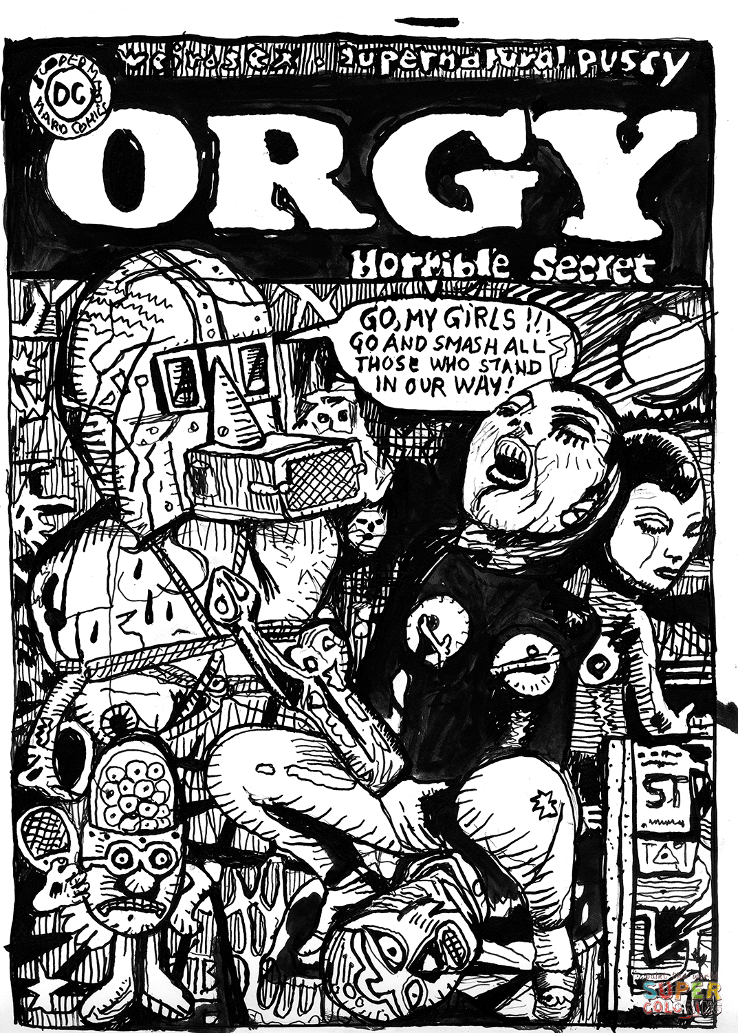 Orgy poster coloring page free printable coloring pages