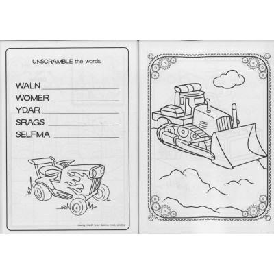 Jumbo coloring activity construction