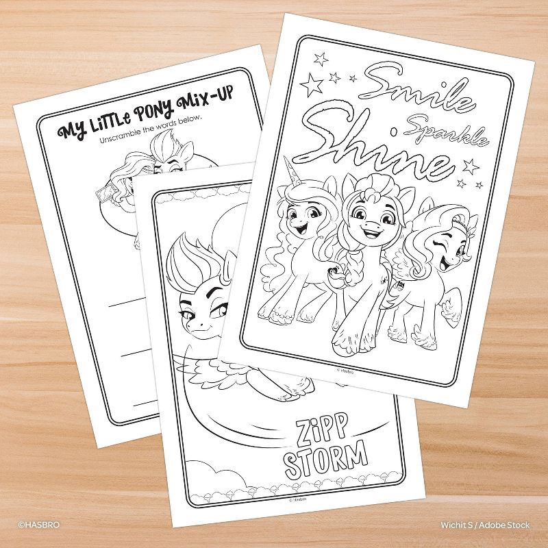 My little pony movie coloring book with crayons ct