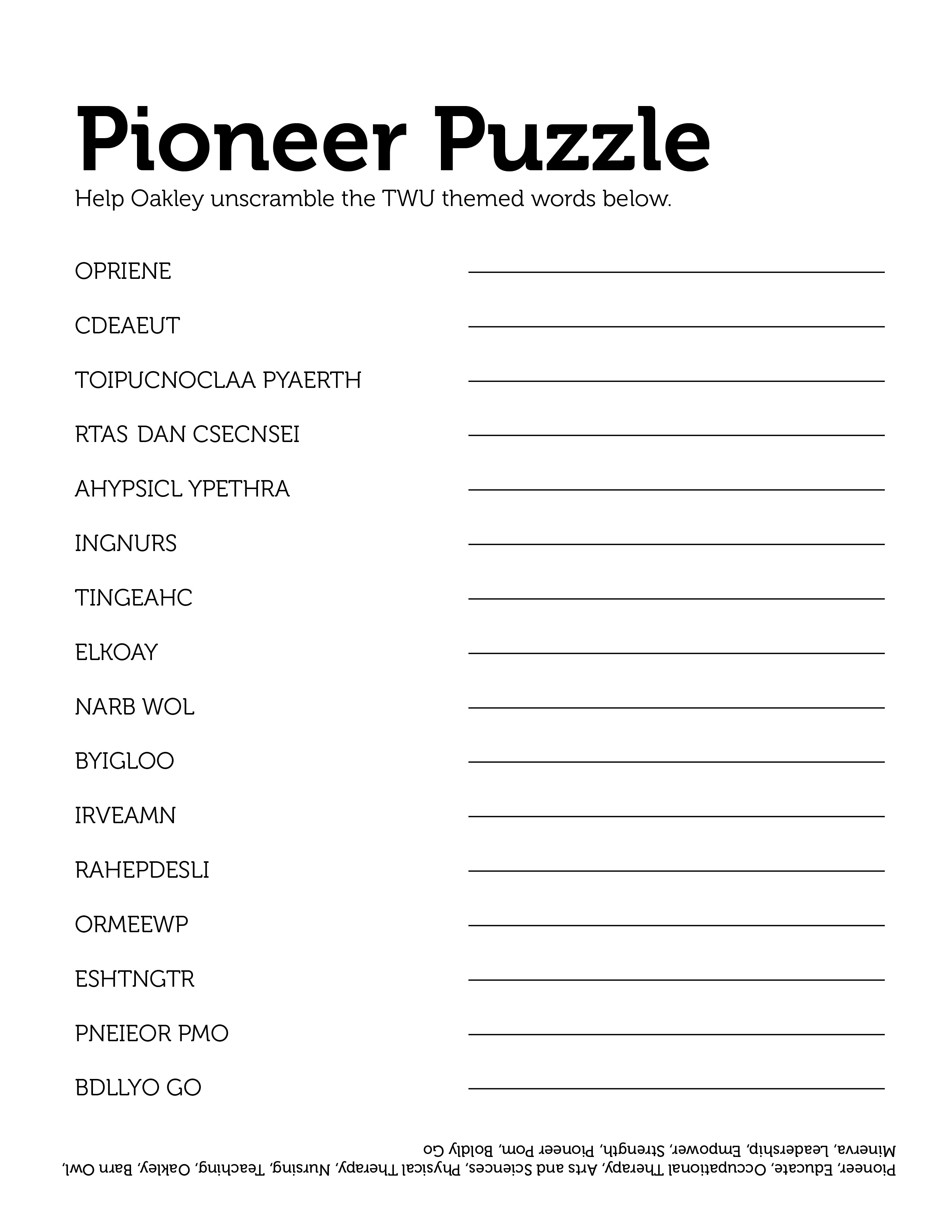 Coloring sheets games pioneer printables swag
