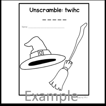 Halloween coloring pages word scramble on every sheet by engaging mls