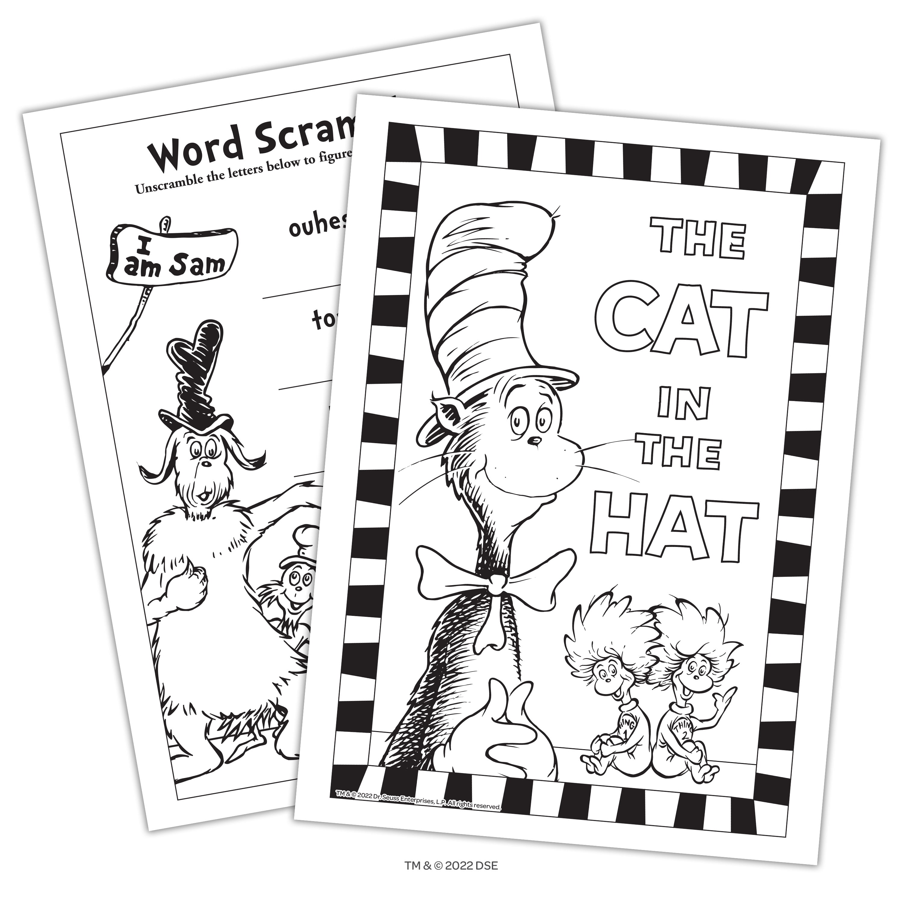 Dr seuss jumbo coloring and activity book pages paperback
