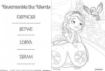 Meggans warehouse disney sofia the first mini coloring book with crayons x crayons toys games