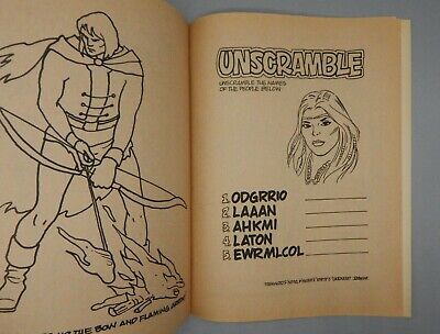 Vintage the sword and the sorcerer coloring activity book rare fantasy