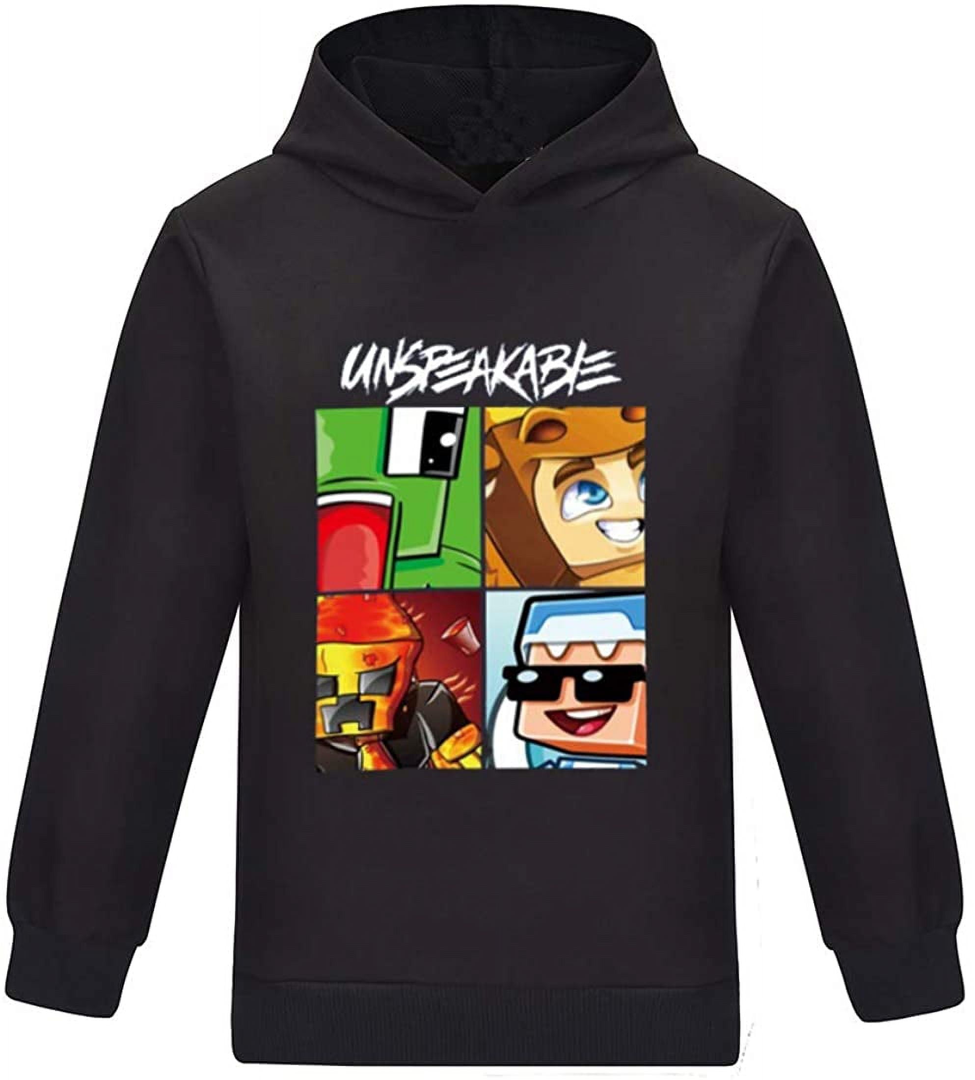 Kids unspeakable funny youtube gamer pullover hoodies for boys and girls tees tops hoody t