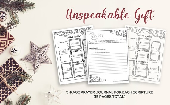 Buy unspeakable gift lettering practice sheets christian coloring pages prayer journal printable online in india
