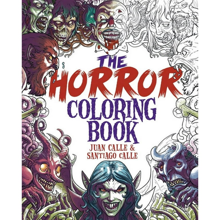 Sirius creative coloring the horror coloring book paperback