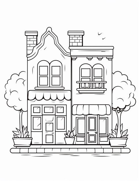 Page house coloring page house drawing images