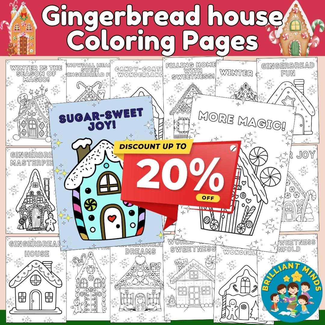 Gingerbread house coloring pages bundle gingerbread house bulletin board made by teachers