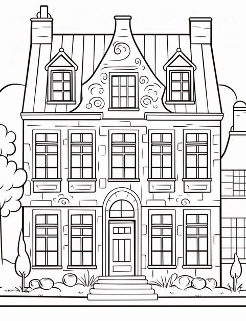 Page house coloring page house drawing images