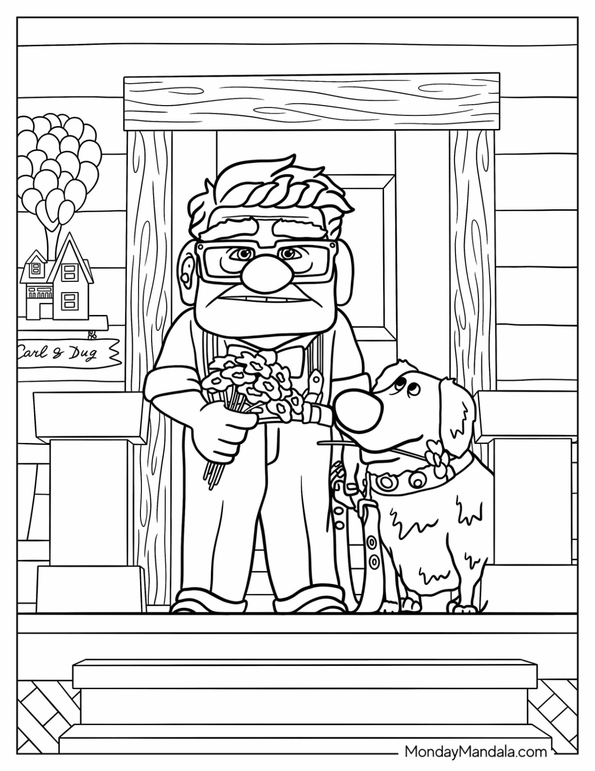 Up coloring pages free pdf printables