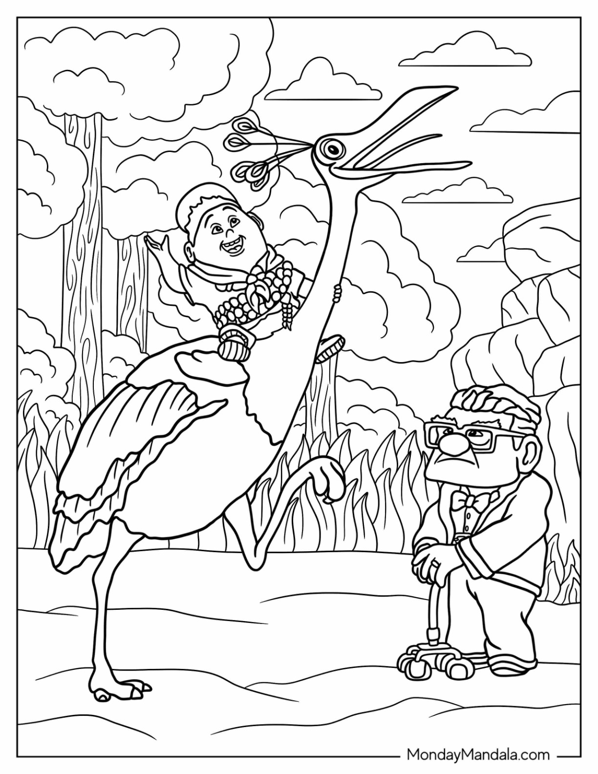 Up coloring pages free pdf printables