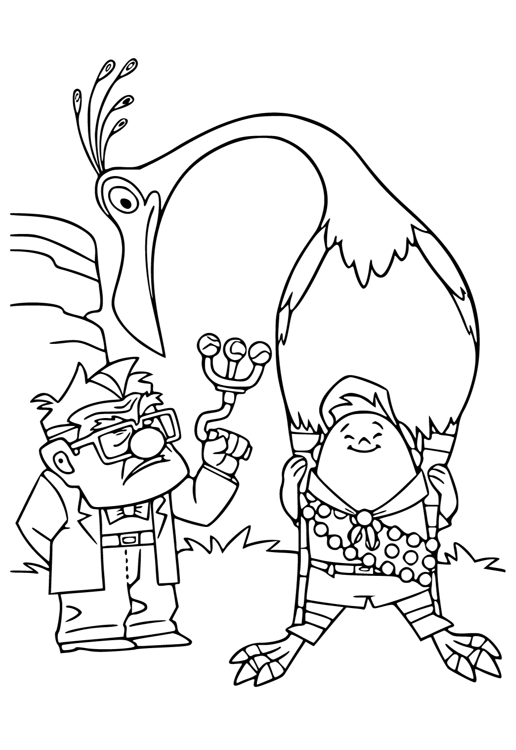 Free printable up bird coloring page for adults and kids