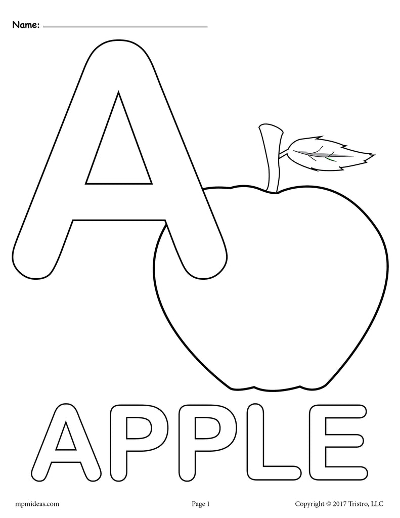 Alphabet coloring pages